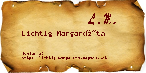 Lichtig Margaréta névjegykártya